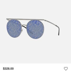 Giorgio Armani Floral Blue and Silver Sunglasses